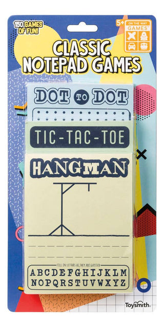 Classic Notepad Games, Hangman, Dot To Dot, Tic-Tac-Toe Toysmith
