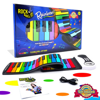 Rainbow Piano - 49 Color Coded Keys + Play-By-Color Songbook MukikiM