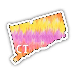 Connecticut Tie Dye Stickers | 2 Options! Big Moods