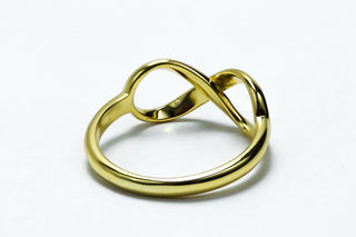 Sterling Silver Yellow Gold Plated Infinity Ring - piper-and-dune - Jewelry