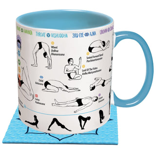 10oz. Yoga Mug  How to Yoga w/ Coaster - piper-and-dune - Kitchen