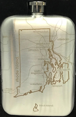 Engraved State Maps Pocket Flasks - piper-and-dune - Home Goods