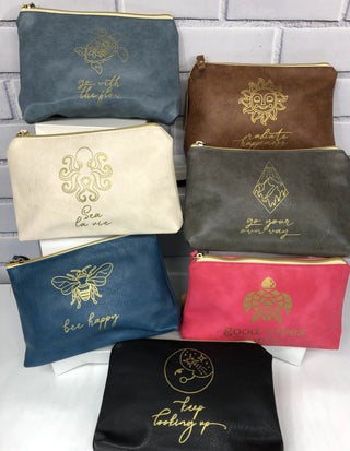Wanderlust Cosmetic Bags with Inspirational Messages - 7 Styles Karma