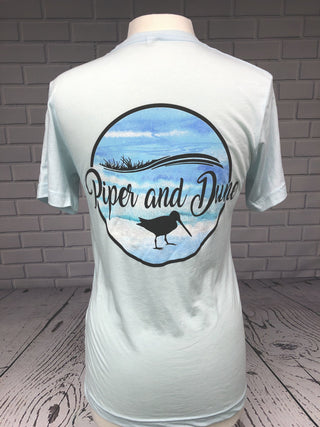 Piper and Dune Unisex Ice Blue (Short Sleeve) T-Shirt Piper and Dune