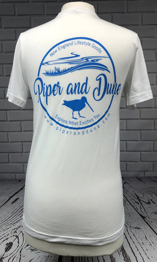 Piper and Dune Unisex White (Short Sleeve) T-Shirt Piper and Dune