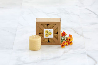 Rolled Votive 4 Pack - Little Bee of Connecticut Little Bee of Connecticut