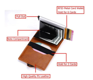 RFID Blocking Vegan Leather Card Wallet - 5 Colors ZOVYVOL Official Store - AliExpress