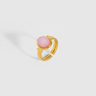 Gold Colored Stone Adjustable Ring AliExpress