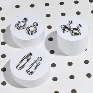 Black & White Checker Earrings - piper-and-dune - Jewelry