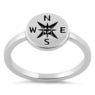 Sterling Silver Compass Ring - piper-and-dune - Jewelry