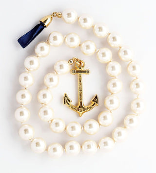 Valerie Pearl Anchor Necklace by Kiel James Patrick - piper-and-dune - Jewelry