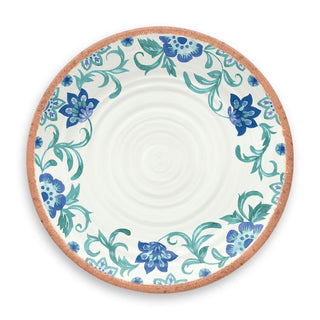 Rio Turquoise Floral Dinner Plate 10.5" Melamine TarHong
