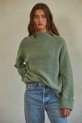 Emile High Neck Raglan Sleeve Sweater By Together