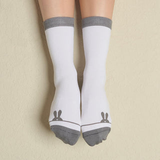 Women's Bamboo Crew Socks - Some Bunny Loves You Faceplant Dreams