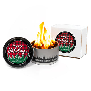 City Bonfire – Happy Holidays Limited Edition City Bonfires - Portable Fire Pits
