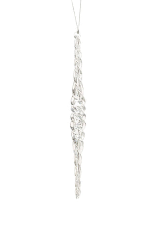 Clear Hanging Twisted Icicle Ornament Starlight Trading Co,
