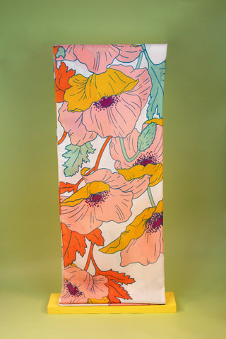 Printed Scarf Summer Poppy - Cream Powder Design inc