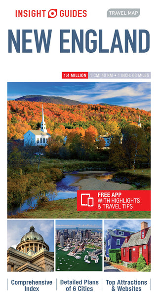 Insight Guides Travel Map New England INGRAM