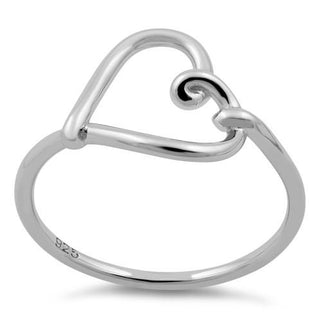 Sterling Silver Heart Knot Ring Wholesale Sparkle