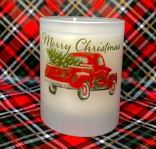 "Merry Christmas" Pine Soy Candles | 2 Options Blue Poppy Designs