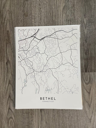 Western Connecticut Local Map Prints | 9 Options Piper and Dune