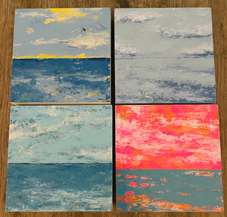 Original 8" x 8" Acrylic Seascapes by Artist Lisa Smith - 4 Options Lisa Smith