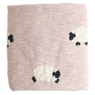 Organic Cotton Baa Baa Blanket - Grey or Pink Alimrose