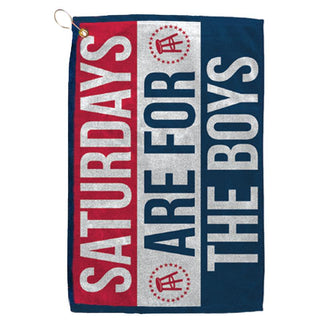 Saturdays Are For The Boys Golf Towel | Barstool Sports Barstool Sports