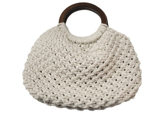 Macrame Handbags with Wood Handles Hand-Made | Knots on Euclid - 4 Options Knots on Euclid