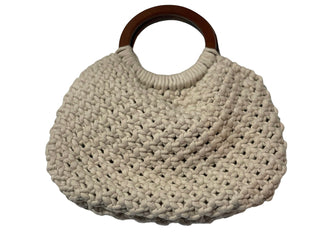 Macrame Handbags with Wood Handles Hand-Made | Knots on Euclid - 4 Options Knots on Euclid