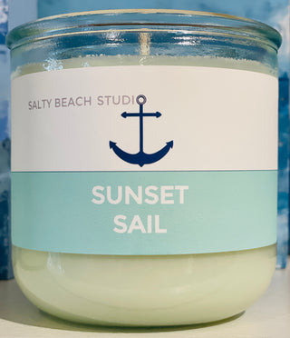 Anchor's Away Collection Hand-Poured Soy Candles Salty Beach Studio