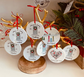 Porcelain “Local” Christmas Ornaments - Multiple Styles Available philoShophie's Stationary & Gifts