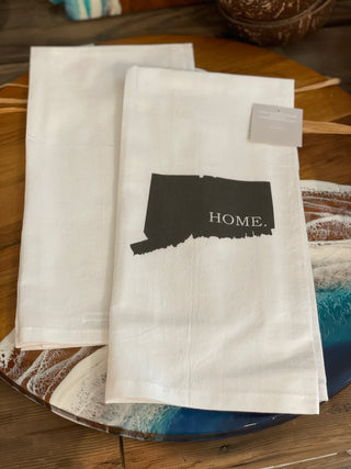 Custom Home State Tea Towel -  Connecticut Porter Lane Home