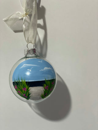 Artisan Made Hand Painted Seascapes Glass Ornaments - 3 Options Amy Rosenthal