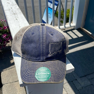Connecticut Outline Legacy Hat - Denim Blue Piper and Dune
