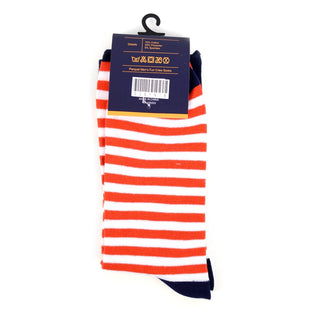 Men's Red & White Stripes Novelty Socks Selini New York