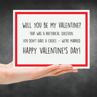 Snarky Valentine's Card - Rhetorical By Meghan