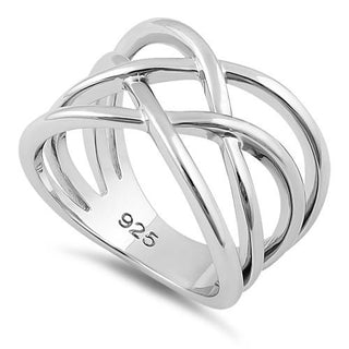 Sterling Silver Interwoven Wavelength Ring Wholesale Sparkle