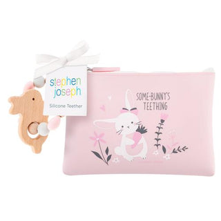 Silicone Teether with Pouch - 2 Options Stephen Joseph Gifts